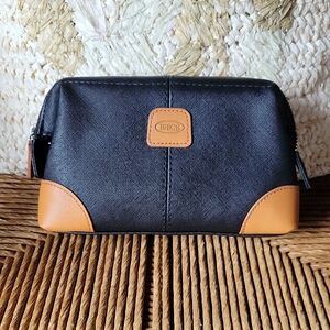 Bric's, black/tan toiletry bag, made exclusively for Qatar airways